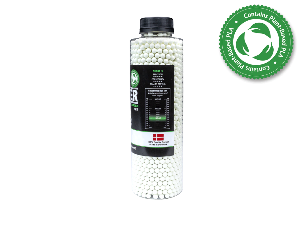 Bolas Tracer Alpha Blaster PLA 0.20g Verdes 3300 BBs – Máxima visibilidad y precisión