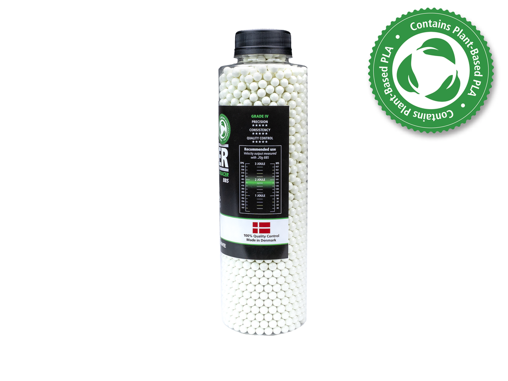 Bolas Tracer Alpha Blaster PLA 0.32g Verdes 3300 BBs – Máxima precisión y estabilidad