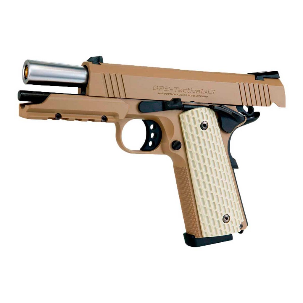 Tokyo Marui Desert Warrior 4.3 Tan – Pistola gas GBB airsoft 1911 táctica