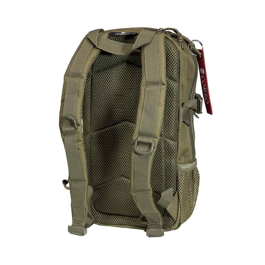 Mochila Corso Rogue MOLLE 14L Verde OD – Mochila táctica compacta con sistema Laser Cut