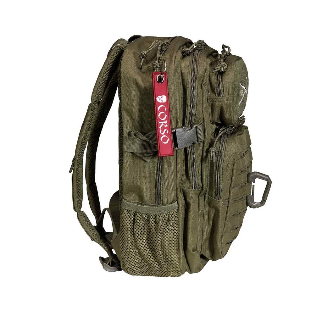 Mochila Corso Rogue MOLLE 14L Verde OD – Mochila táctica compacta con sistema Laser Cut