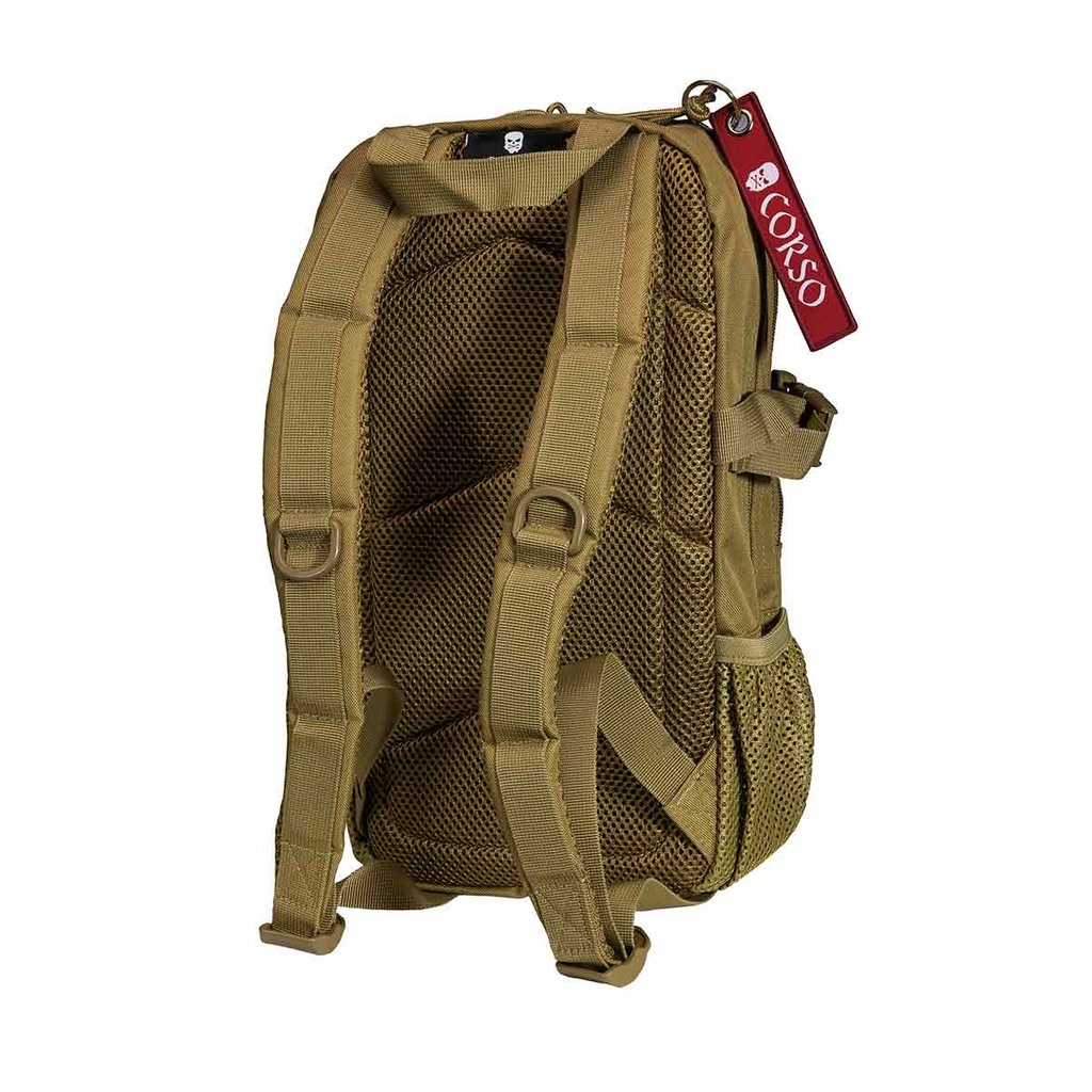 Mochila Corso Rogue MOLLE 14L COYOTE – Mochila táctica compacta con sistema Laser Cut