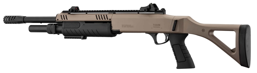 Escopeta de Airsoft FABARM STF/12-18 FDE de Muelle con 3 Disparos Simultáneos 0,8 J | BO Manufacture