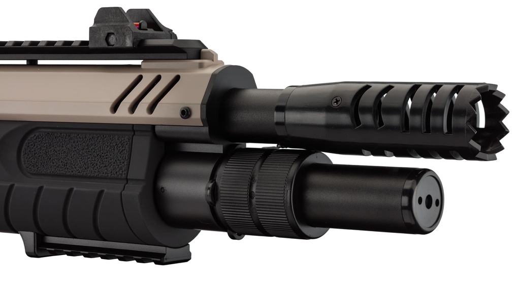 Escopeta de Airsoft FABARM STF/12-18 FDE de Muelle con 3 Disparos Simultáneos 0,8 J | BO Manufacture