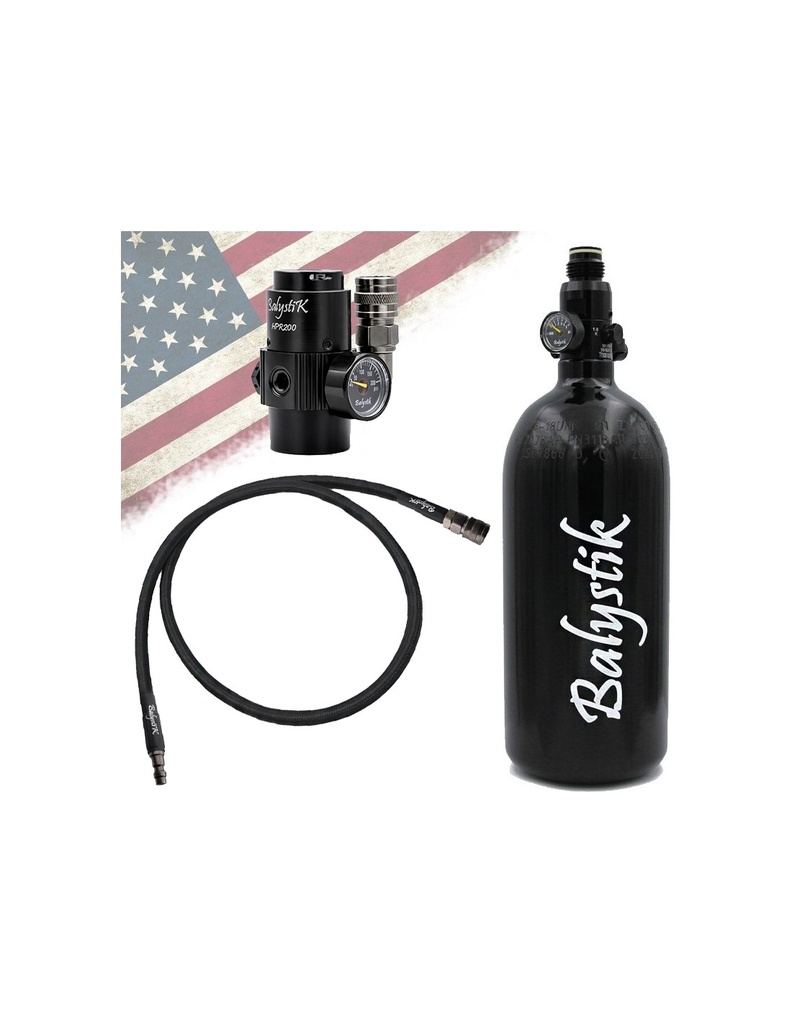 Kit Completo HPA con Conexión US – Botella, Regulador y Línea para Airsoft