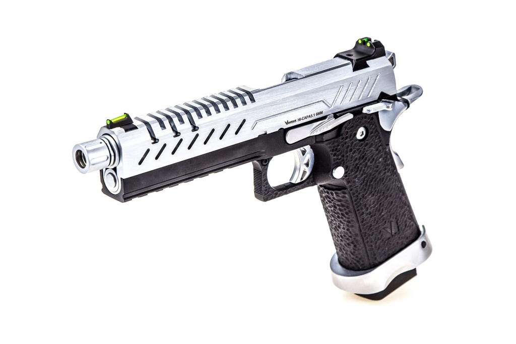 Pistola GBB Vorsk Hi-Capa 5.1 Negro/Cromado 1,0J – Gas