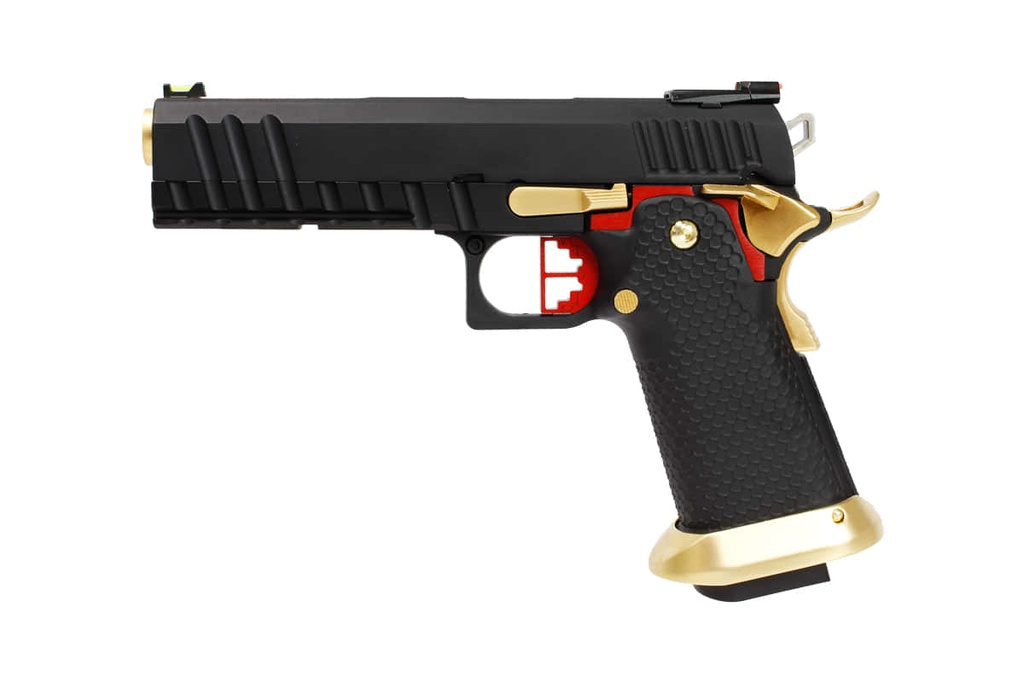 Pistola GBB AW Custom HX2002 Full Negro & Dorado – Gas y CO₂