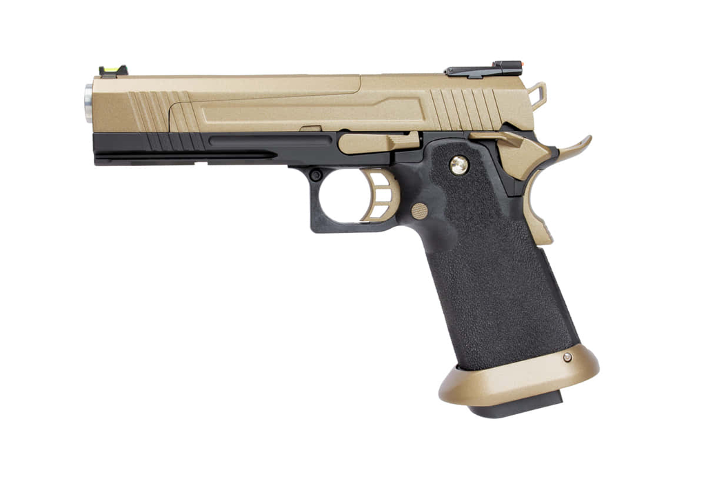 Pistola GBB AW Custom HX1003 Split Tan – Gas y CO₂