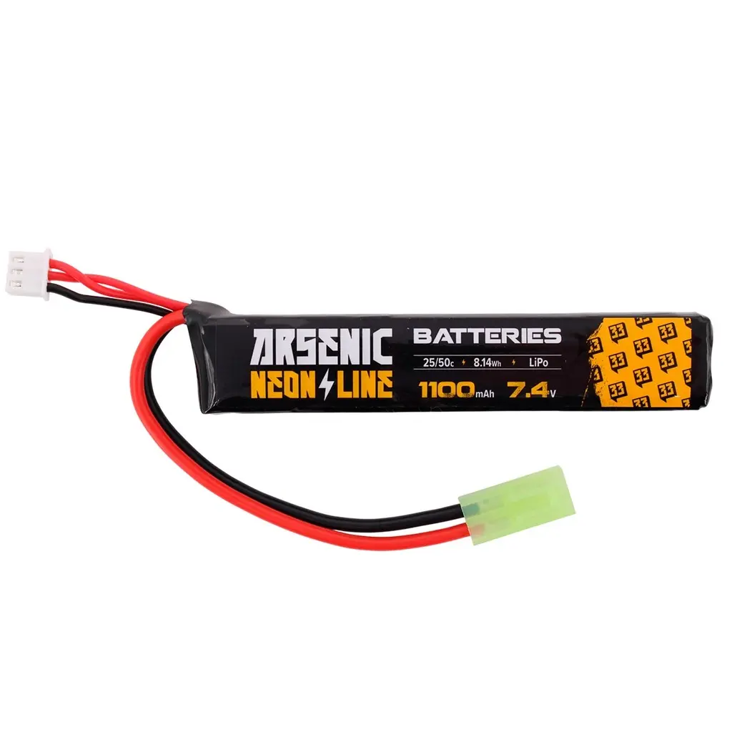 BATERIA ARSENIC PRO LIPO 7.4V 1100MAH 25C/50C 1STICK NEGRA