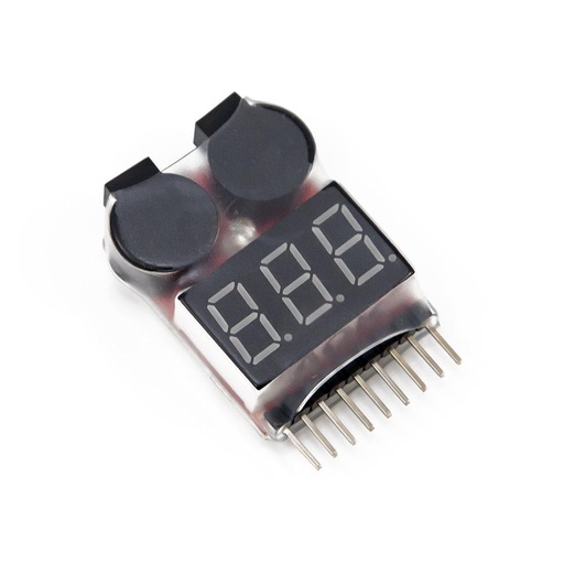 [365321] Indicador de bateria Lipo c/alarma negro