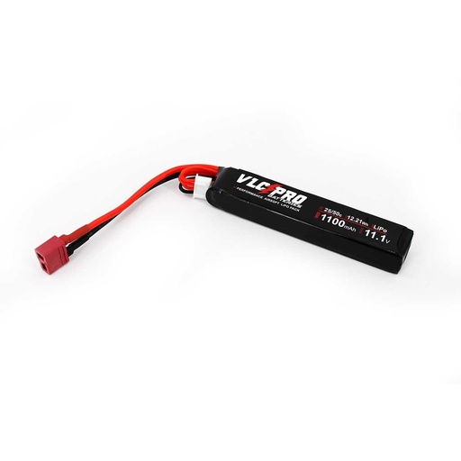 [VLC-1009] BATERIA VLC PRO LIPO 11.1V 1100MAH 25C/50C 1 STICK T-DEAN NEGRA