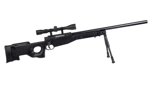 [SG00034] Sniper L96 Saigo Negro con Mira y Bípode Incluidos | Rifle de Francotirador Airsoft