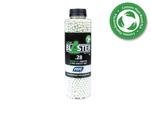 [20183] Bolas Tracer Alpha Blaster PLA 0.28g Green 3300 BBs – Precisión y estabilidad