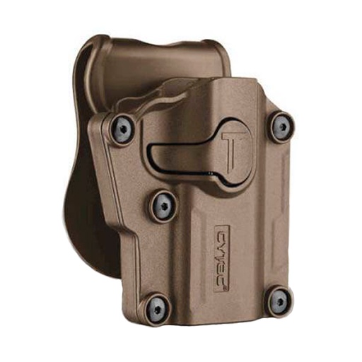 [1-UR102/CY-UHFSF] Funda Pistola Rígida Cytac Universal Tan | Pistolera Táctica Mega-Fit 360°