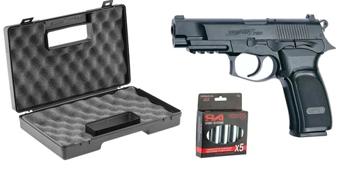 [PG1950] Pack de pistola CO₂ ASG Bersa- + maletín ABS + 5